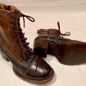 BedStu ankle boots, 37.5, 2-tone brown/dark brown
